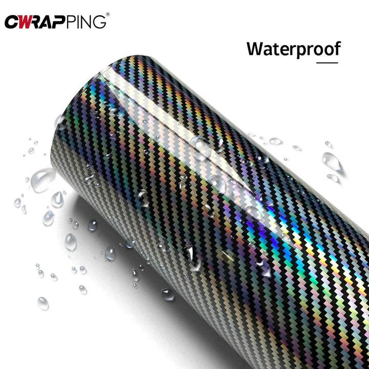 Holographic Carbon Fiber Vinyl Wrap | Glossy Car Sticker Film - Carmodza.com