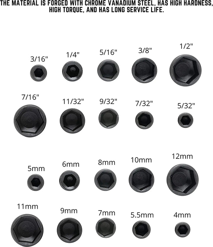 Magnetic Hex Nut Driver Bit Set for Drills (9-Piece) - Carmodza.com