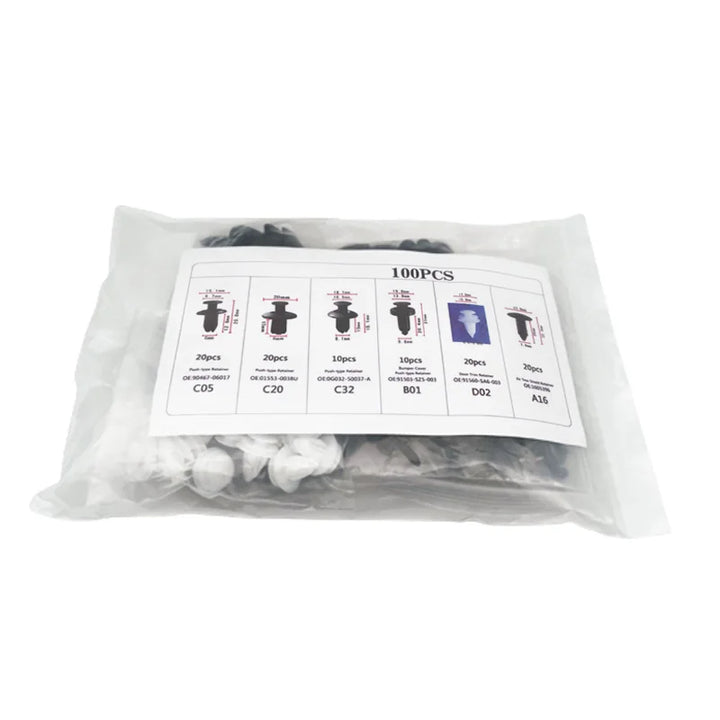 Universal Car Retainer Clips Kit | 100pcs Auto Body Fasteners - Carmodza.com