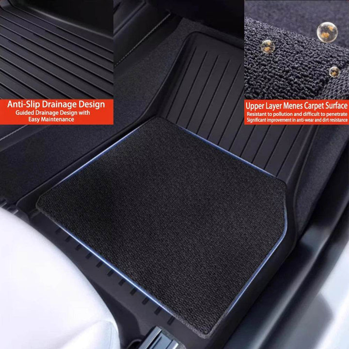 Tesla Model Y 2025 Mats - TPE Waterproof Floor Protection - Carmodza.com