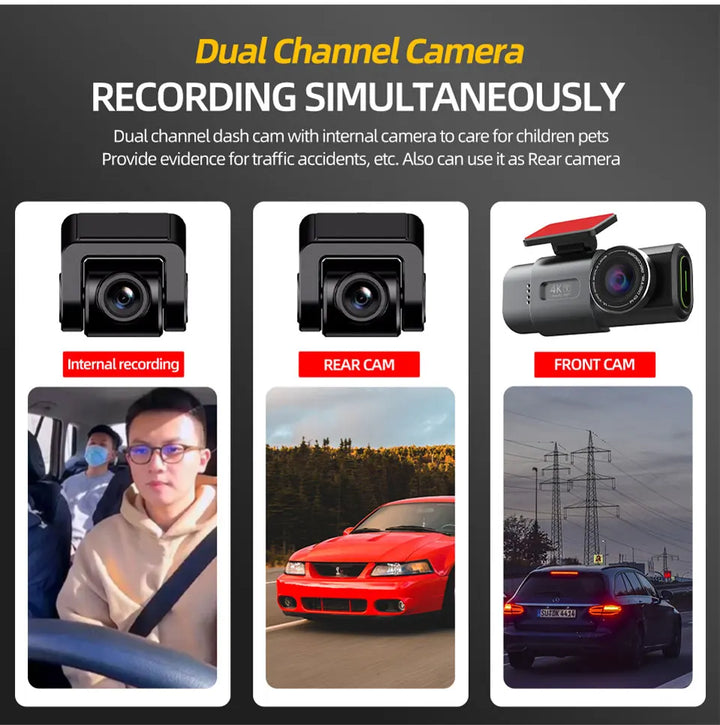 4K UHD Dash Cam Recorder - Car Camera with WiFi & GPS - Carmodza.com