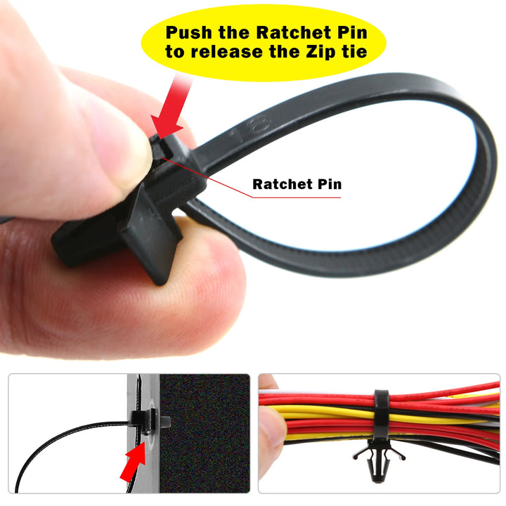 Car Wire Harness Fastener Clips Cable Management Ties - Carmodza.com