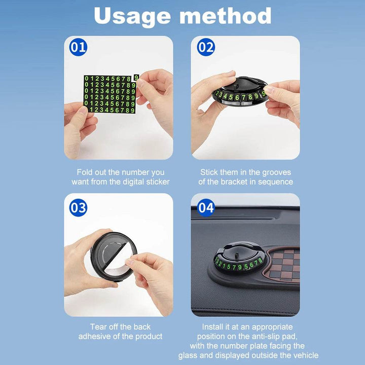 Anti-Slip Car Dashboard Organizer Mat with 360° Phone Holder - Carmodza.com
