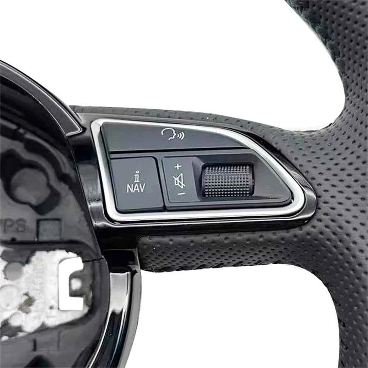 Custom Audi Perforated Steering Wheel for A3 A4 S4 S5 Models - Carmodza.com