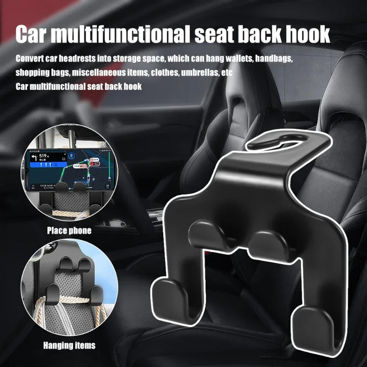 Car Headrest Hook Phone Holder for Purses and Bags (2 Pack) - Carmodza.com