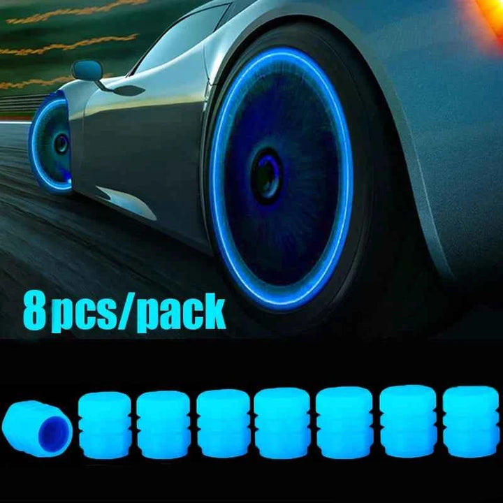 Luminous Car Tire Valve Caps | Universal Glow-in-the-Dark