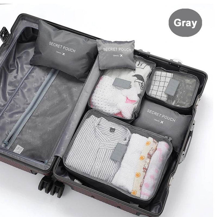 Travel Clothes Storage Bags Set - 6Pcs Luggage Organizer - Carmodza.com
