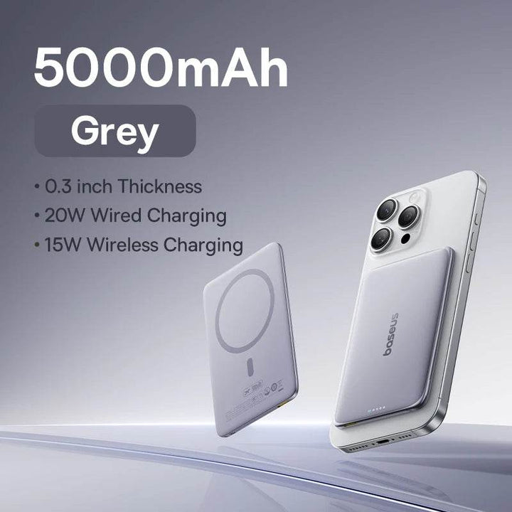 Magnetic Wireless Power Bank 5000mAh for iPhone, Samsung - Carmodza.com