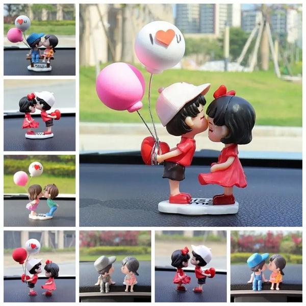 Home Decor Car Ornaments Creative Cartoon Couples Resin Kiss Figure - Carmodza.com
