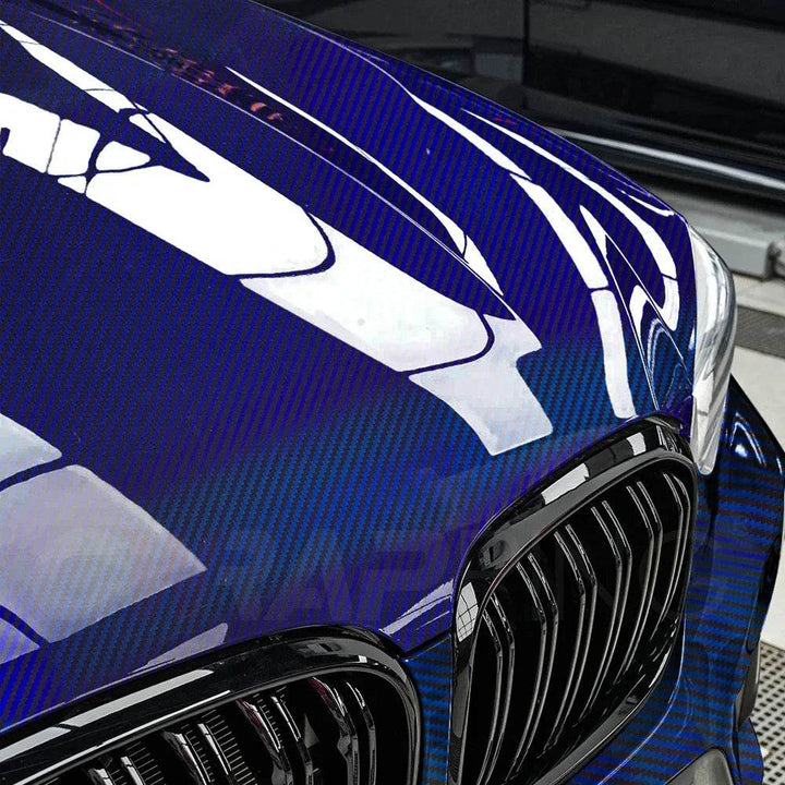 Holographic Carbon Fiber Vinyl Wrap | Glossy Car Sticker Film - Carmodza.com