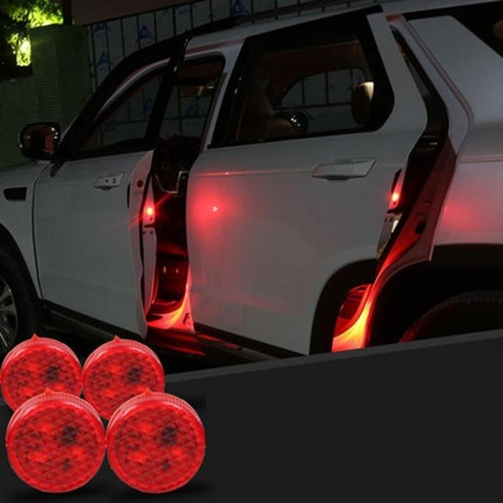 Car Door Light Warning Light - Red LED Anti-Collision Wireless Alarm Lamp (2PCS) - Carmodza.com