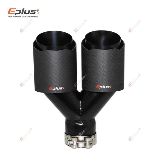 Car Carbon Fiber Exhaust Tip, Y Shape Muffler Dual Outlet - Carmodza.com
