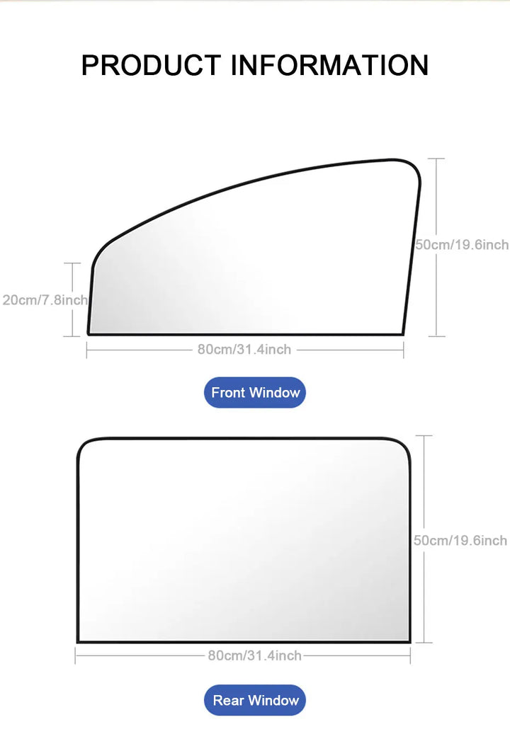 Magnetic Car Window Sun Shade - UV Protection Curtains - Carmodza.com