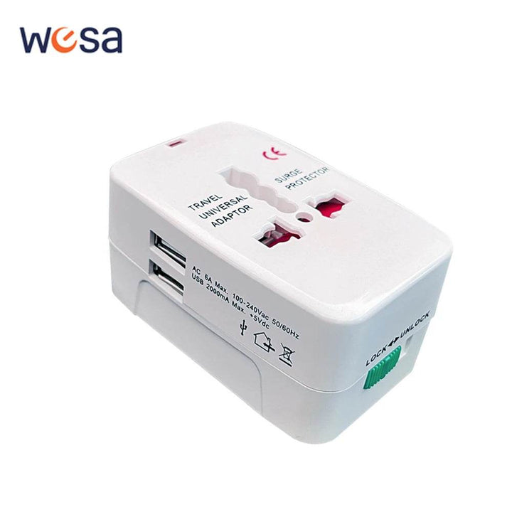 Universal Travel Adapter with USB Ports Charger - Carmodza.com