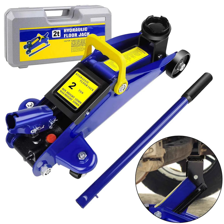 2 Ton Hydraulic Trolley Jack - Steel Car Lifter