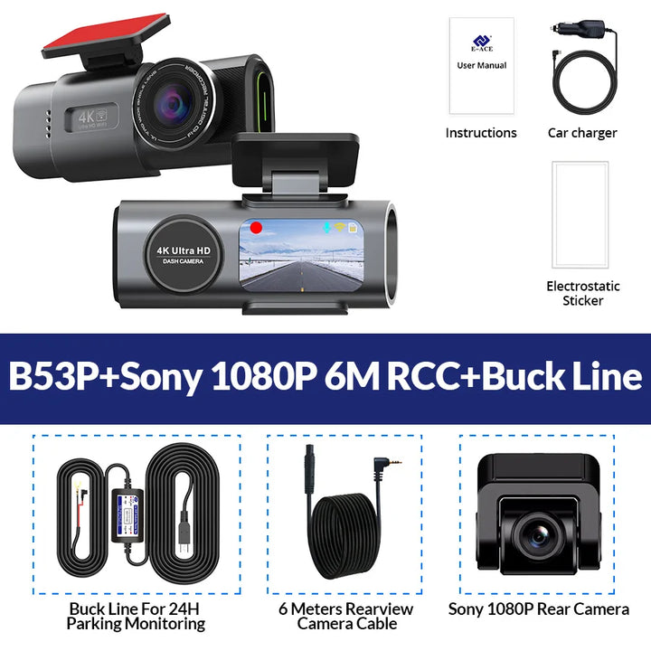 4K UHD Dash Cam Recorder - Car Camera with WiFi & GPS - Carmodza.com