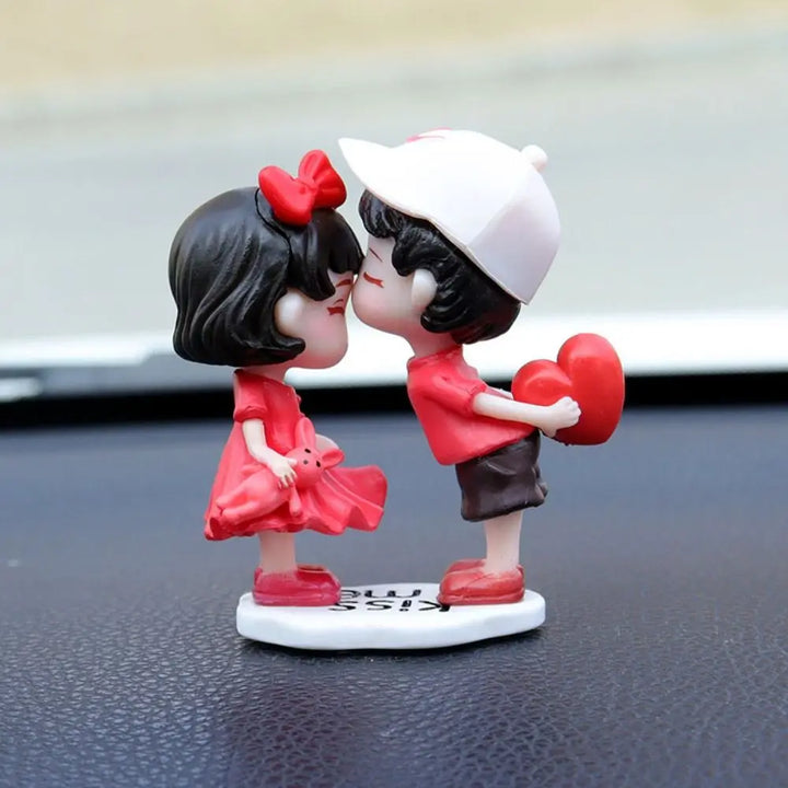Home Decor Car Ornaments Creative Cartoon Couples Resin Kiss Figure - Carmodza.com