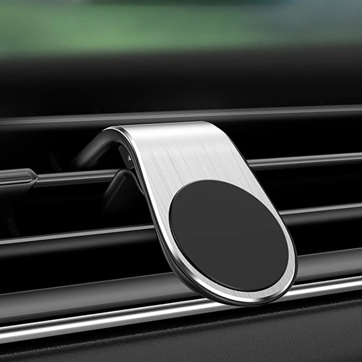 Magnetic Phone Holder - L-Shaped Car Mount for Air Vent Clip - Carmodza.com
