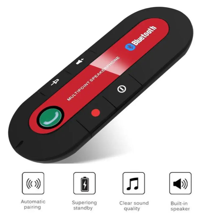 Wireless Bluetooth Car Speakerphone Kit Sun Visor MP3 - Carmodza.com