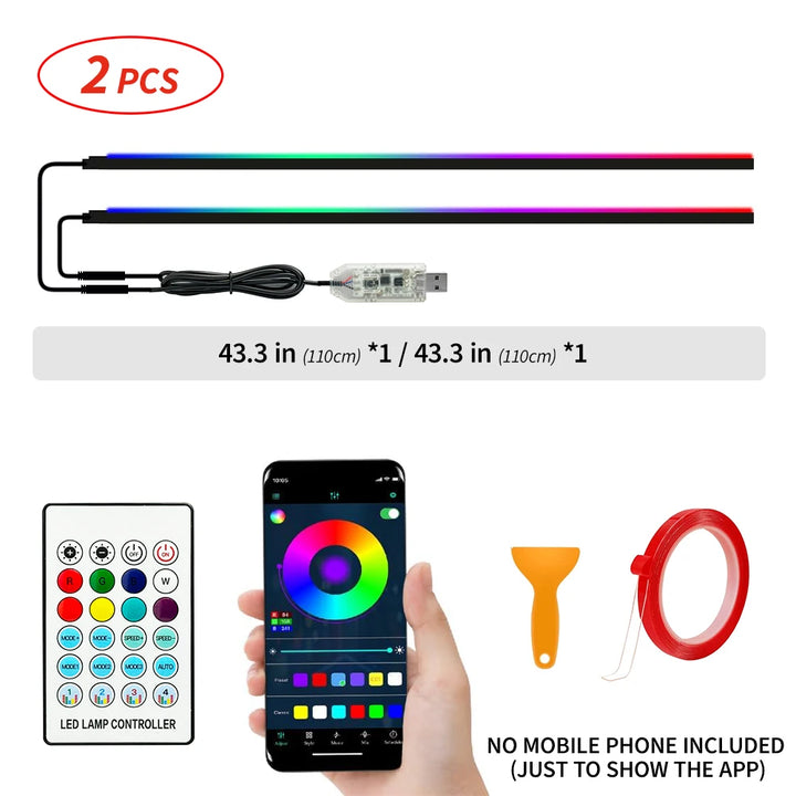 Car Interior LED Ambient Lights | App and Remote Control - Carmodza.com
