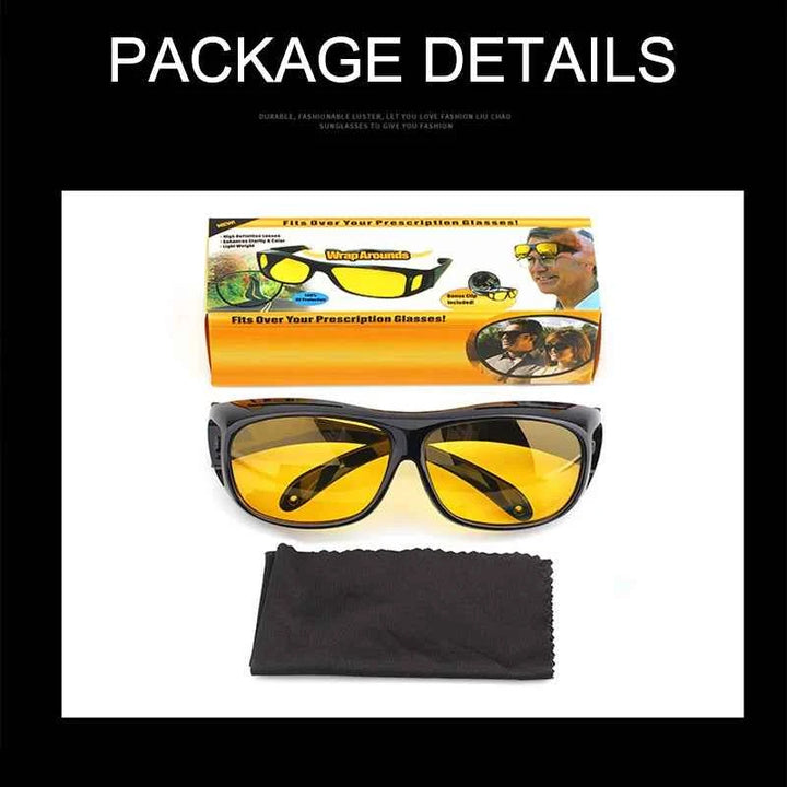 Fitover Night Driving Glasses | Anti-Glare for HD Clarity - Carmodza.com