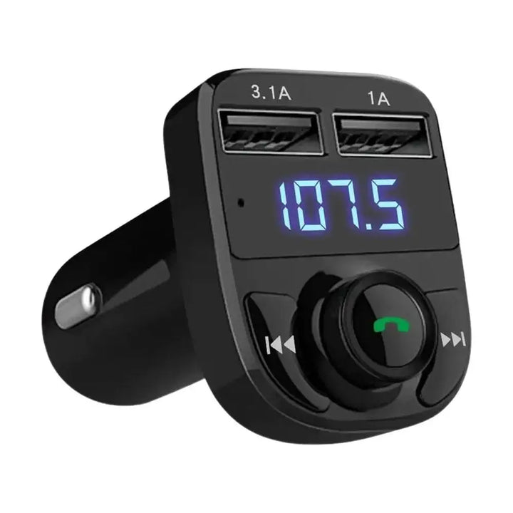 Bluetooth FM Transmitter Car Kit with 3.1A Dual USB & Hands-Free - Carmodza.com