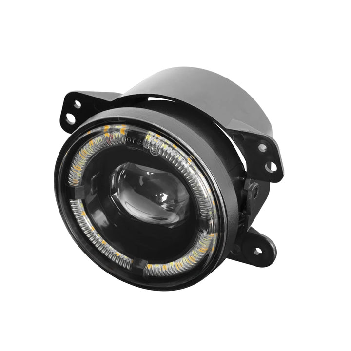 Jeep Wrangler Angel Eye Fog Lights | Dual Color Halo DRL - Carmodza.com