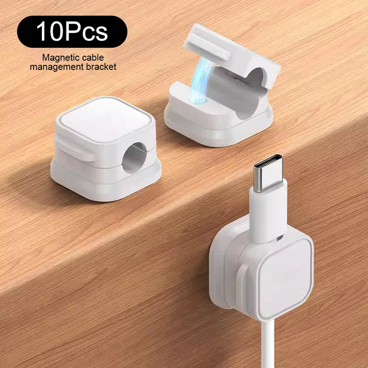 Magnetic Car Cable Organizer Clips | 10Pcs Self-Adhesive Holders - Carmodza.com