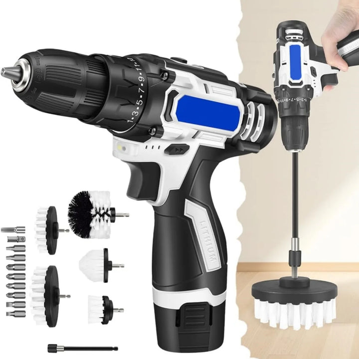 Electric Car Scrubbing Brush Cleaning Kit with Drill Power - Carmodza.com