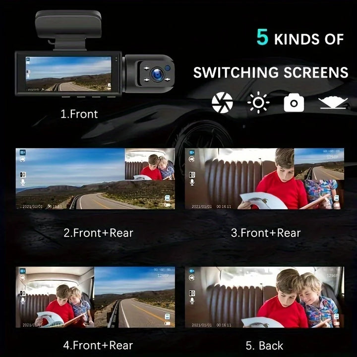 Dual Lens Car Dash Cam 1080P WiFi - Carmodza - Carmodza.com
