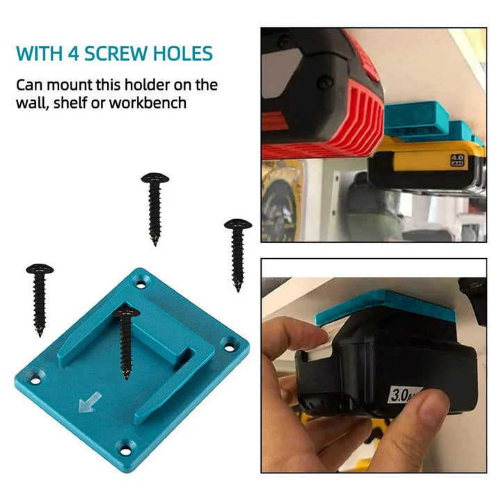 Power Tool Wall Mount Holder for Makita, Milwaukee & Dewalt (5-Pack) - Carmodza.com