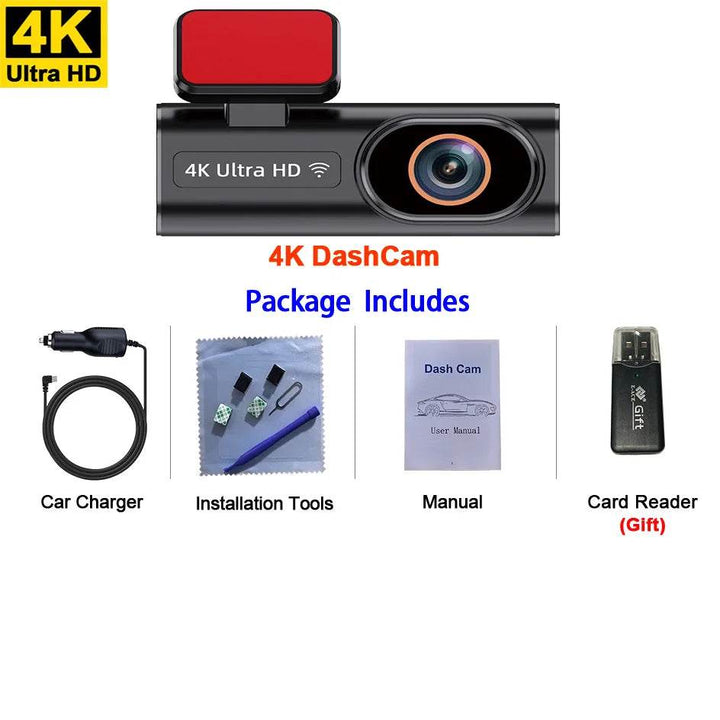 4K WiFi GPS Dash Cam with App Control & Night Vision - Carmodza.com