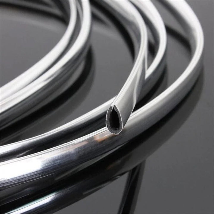 Car Door Edge Protector Strip | Silver DIY Moulding Guard Trim - Carmodza.com