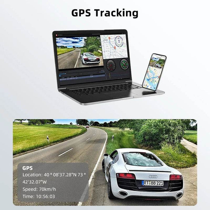4K WiFi GPS Dash Cam with App Control & Night Vision - Carmodza.com