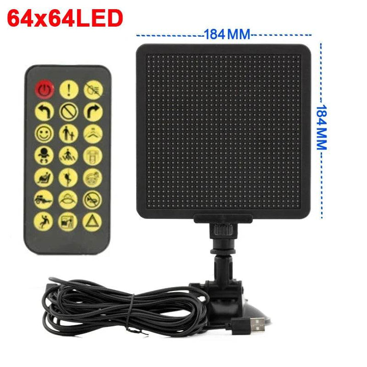 Flexible USB LED Car Display Screen with APP & Remote Control - Carmodza.com