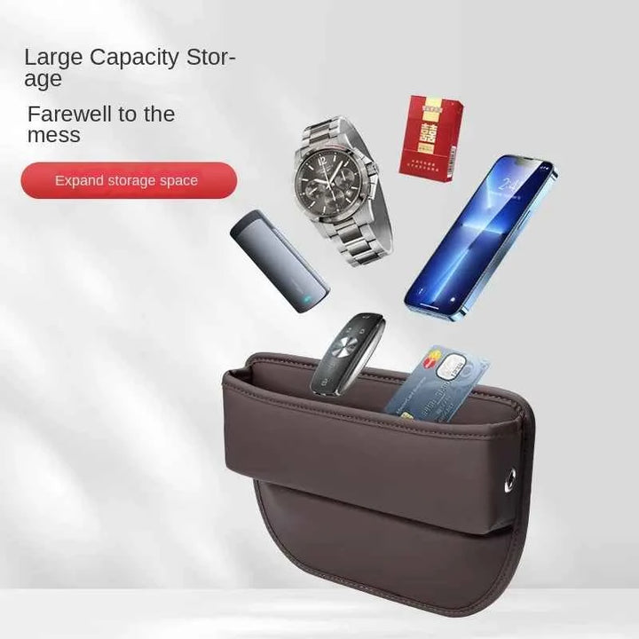Car Seat Gap Storage Box – Leather Organizer for Extra Space - Carmodza.com