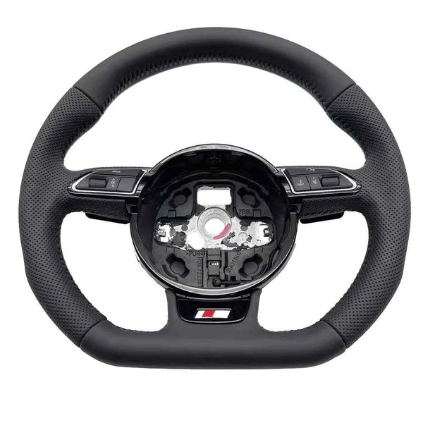 Custom Audi Perforated Steering Wheel for A3 A4 S4 S5 Models - Carmodza.com