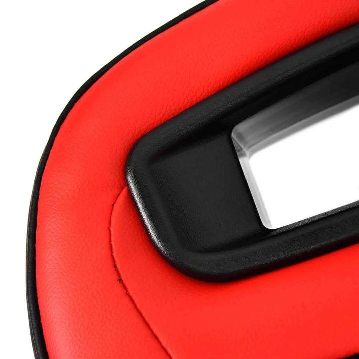 Racing Style Car Headrest Pillows (Pair) - Red & Black Universal Fit - Carmodza.com