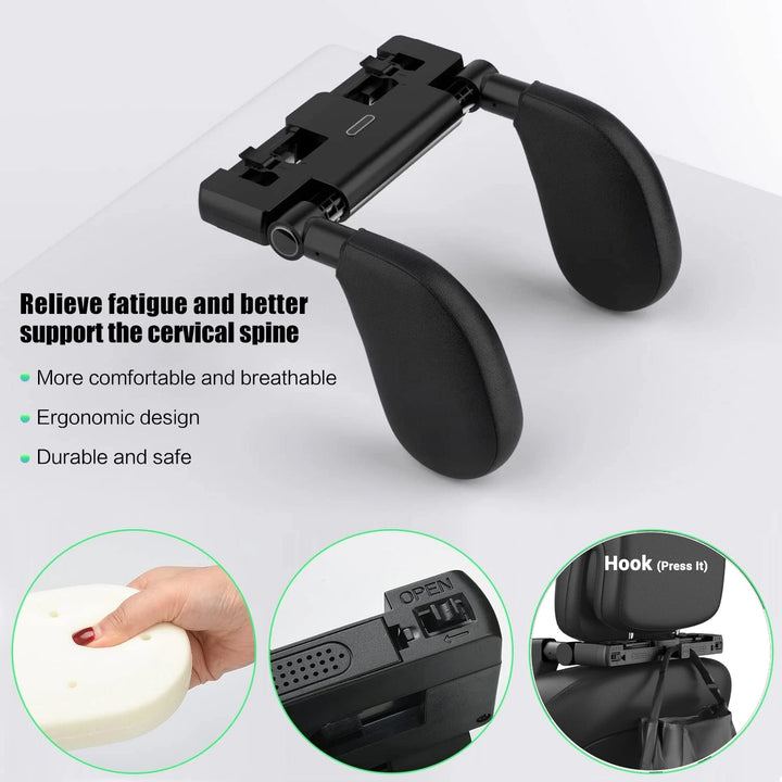 Adjustable Car Sleep Headrest | Neck Support Travel Pillow - Carmodza.com