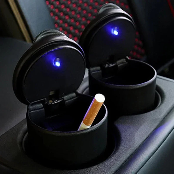 Car LED Ashtray Storage Cup – Portable Auto Garbage Container - Carmodza.com