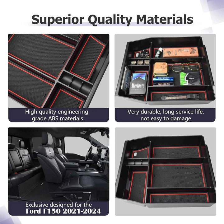 Ford F150 Center Console Organizer Tray for 2021-2025 Models - Carmodza.com