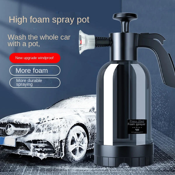 Hand Pump Foam Sprayer Car Wash Bottle 2L - Carmodza.com