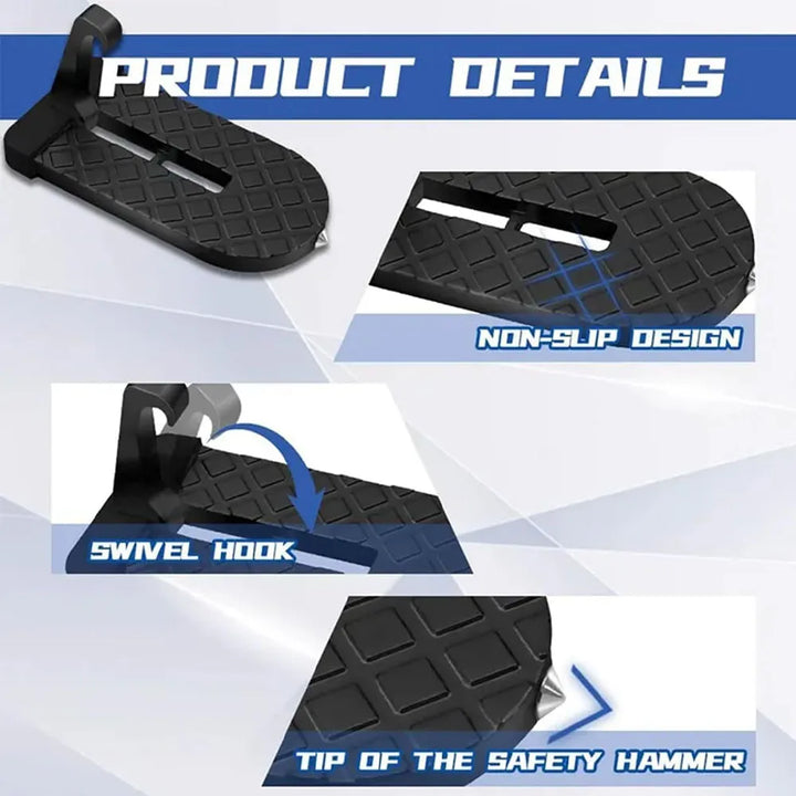 Foldable Car Roof Access Step | Universal Door Latch Hook Pedal - Carmodza.com