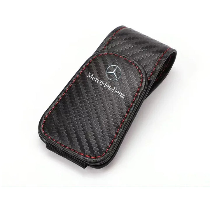 Mercedes-Benz Sun Visor Glasses Holder | Carbon Fiber Eyeglass Clip - Carmodza.com