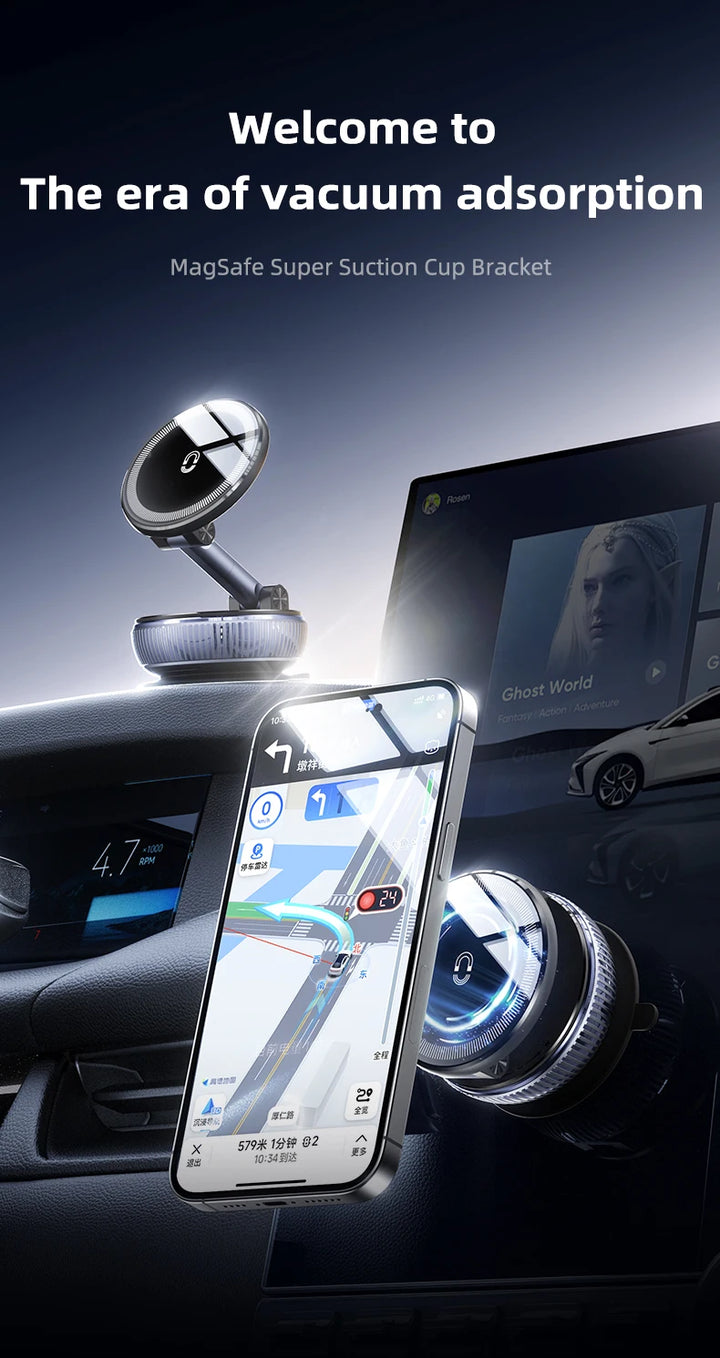 Magnetic Car Phone Holder Mount | 360° Rotating & Foldable - Carmodza.com