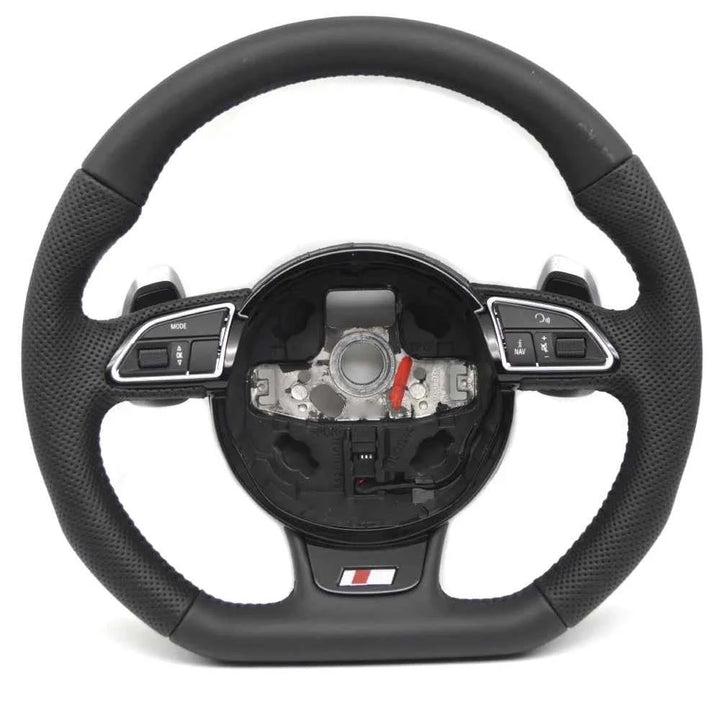Custom Audi Perforated Steering Wheel for A3 A4 S4 S5 Models - Carmodza.com