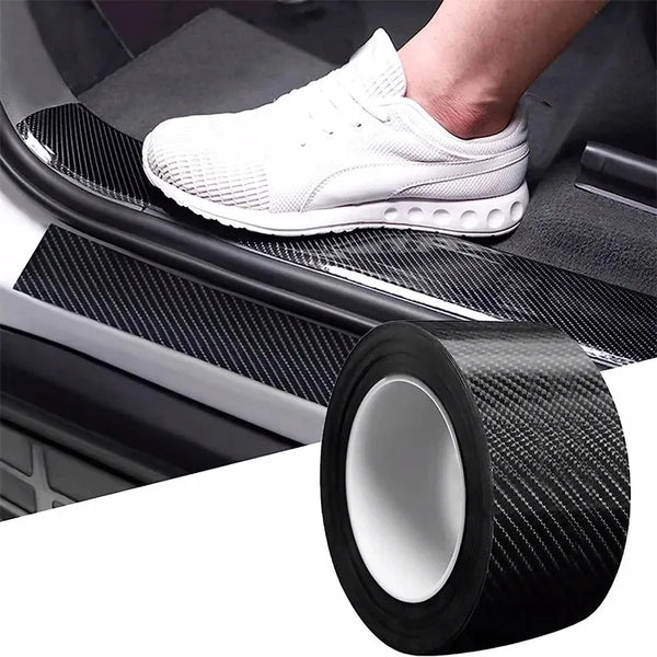 Carbon Fiber Door Sill Protector | Anti-Scratch Guard Tape - Carmodza.com