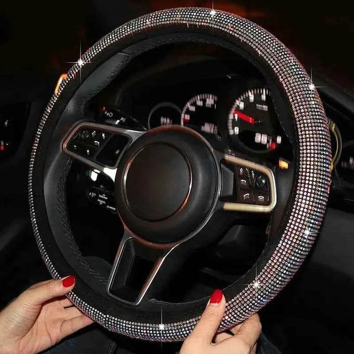 Bling Rhinestone Steering Wheel Cover | Universal Fit Sparkly Grip - Carmodza.com