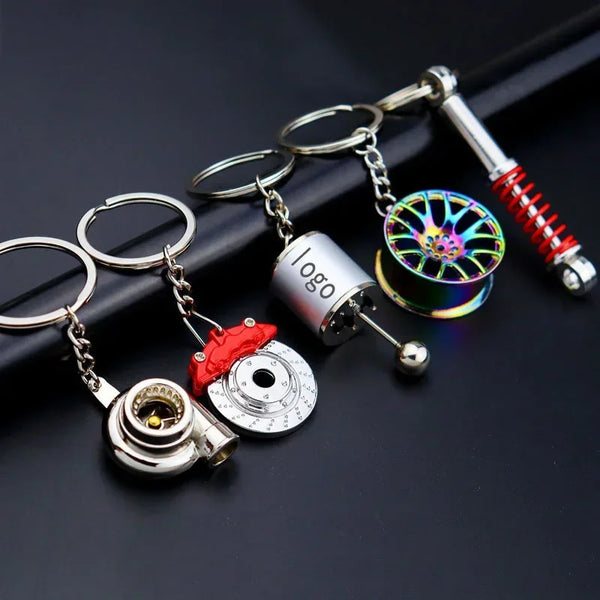 Car Part Enthusiast Metal Keychains | Automotive Themed Keyrings - Carmodza.com