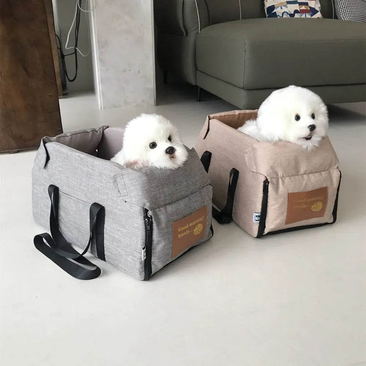 Dog Car Console Booster Seat | Portable Pet Travel Bed - Carmodza.com